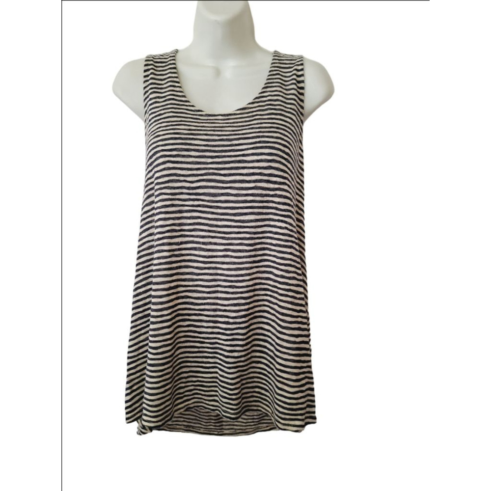 W5 Tank Top Size M Blue and White Striped
Made in the USA nautical womens